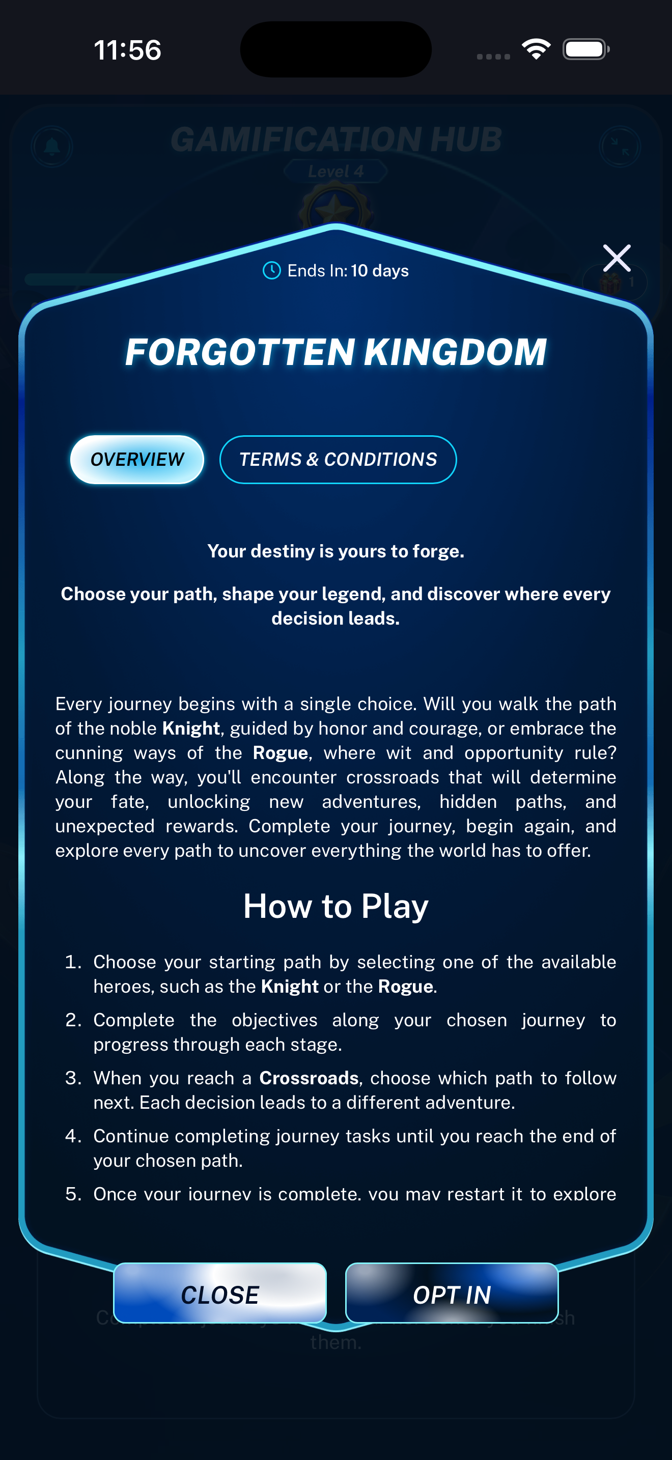 Journey Overview tab displayed on a mobile phone